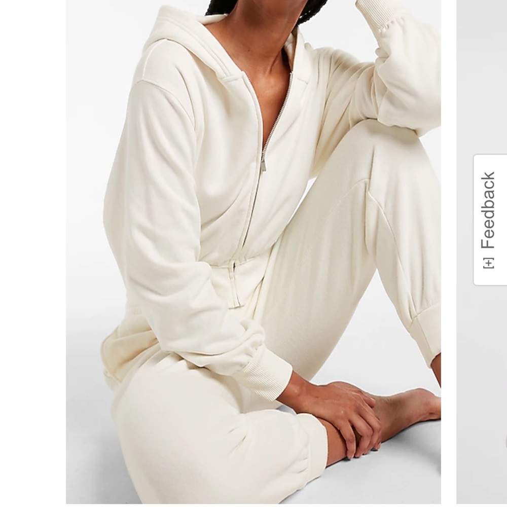 Express Cropped Zip Up Hoodie